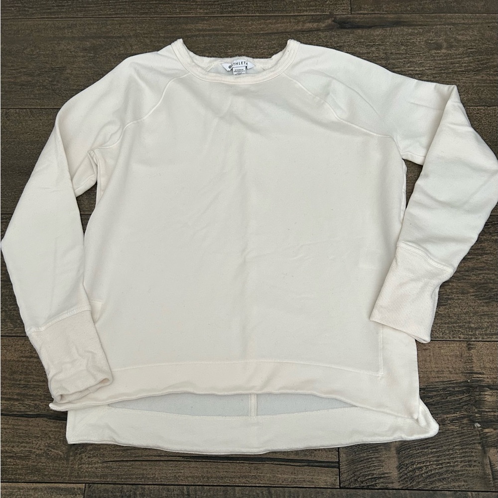 Athleta‎ White Long Sleeve Sweatshirt XS